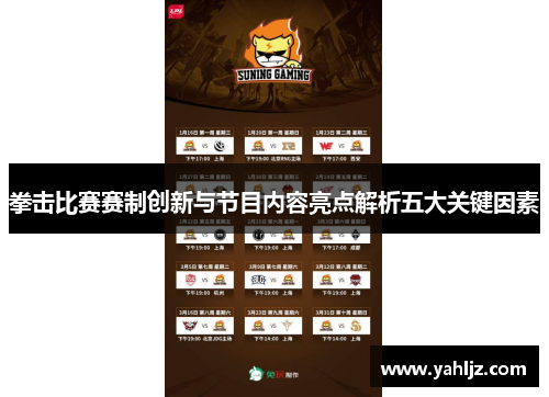 拳击比赛赛制创新与节目内容亮点解析五大关键因素