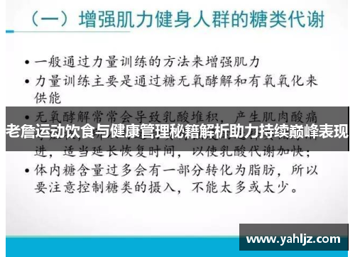 老詹运动饮食与健康管理秘籍解析助力持续巅峰表现